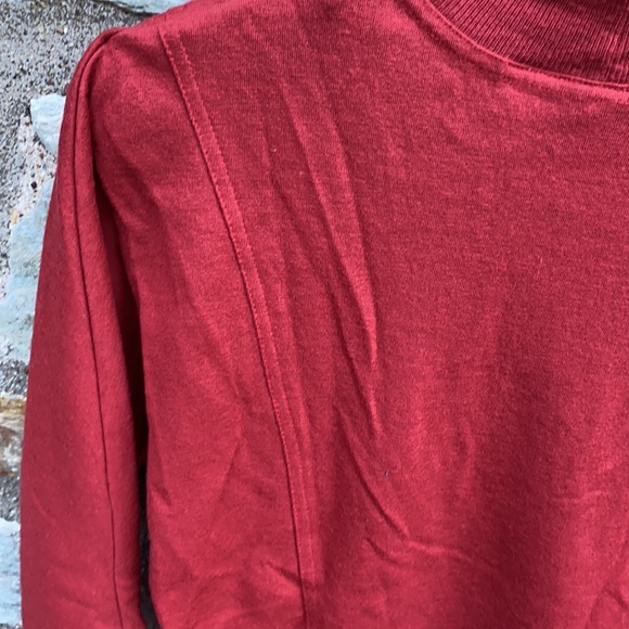 Canvasbacks Red Structured Mock Neck Wool Sweater - Picture 5 of 6